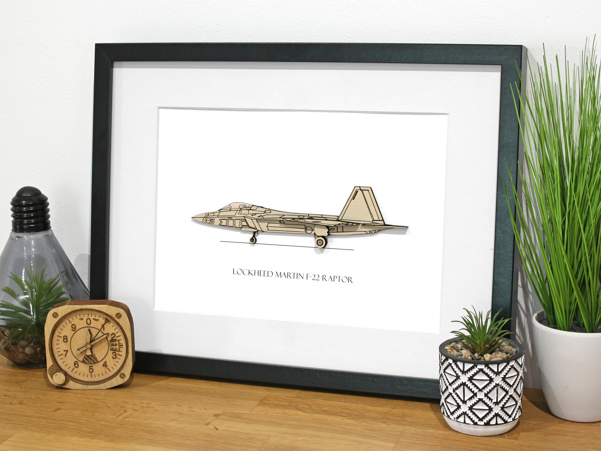 Lockheed Martin F-22 Raptor Aviation Art | Laser Cut Wood – Simply Cut Art