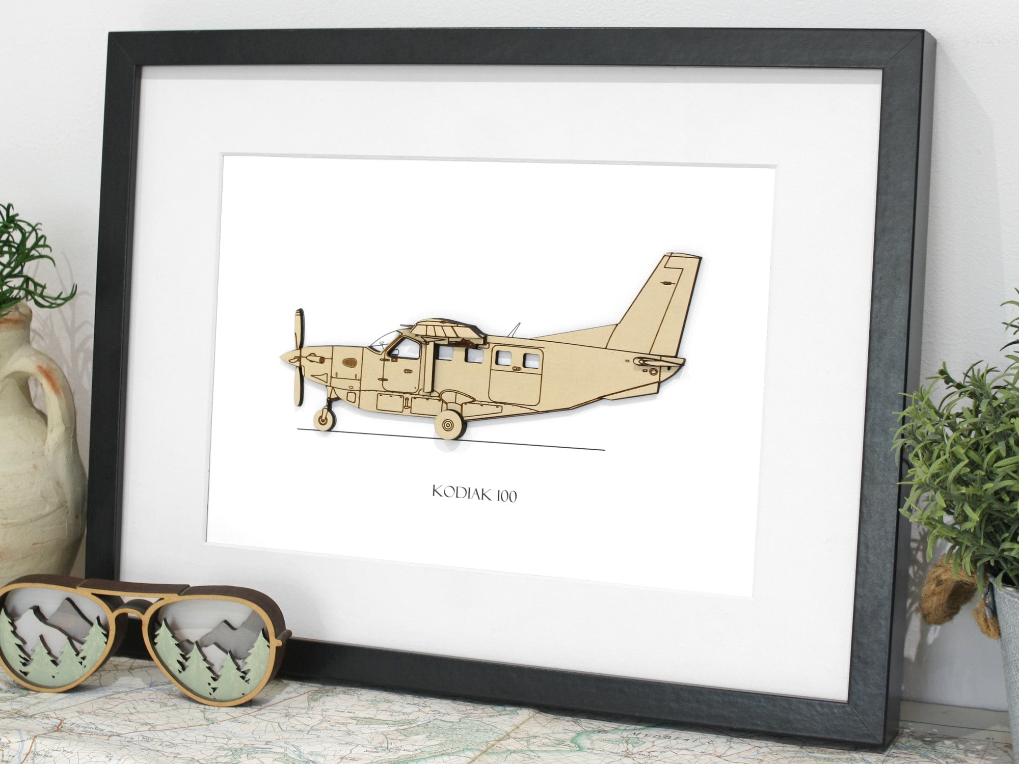 Kodiak 100 Aviation Art | Aviation Blueprint | Laser Cut Gifts & Art ...