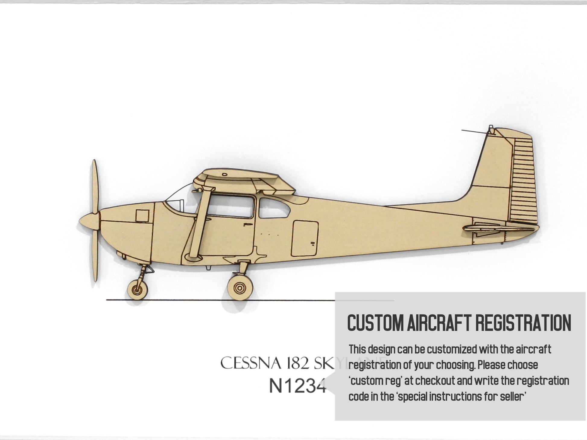 Cessna 182 straight tail custom aviation art