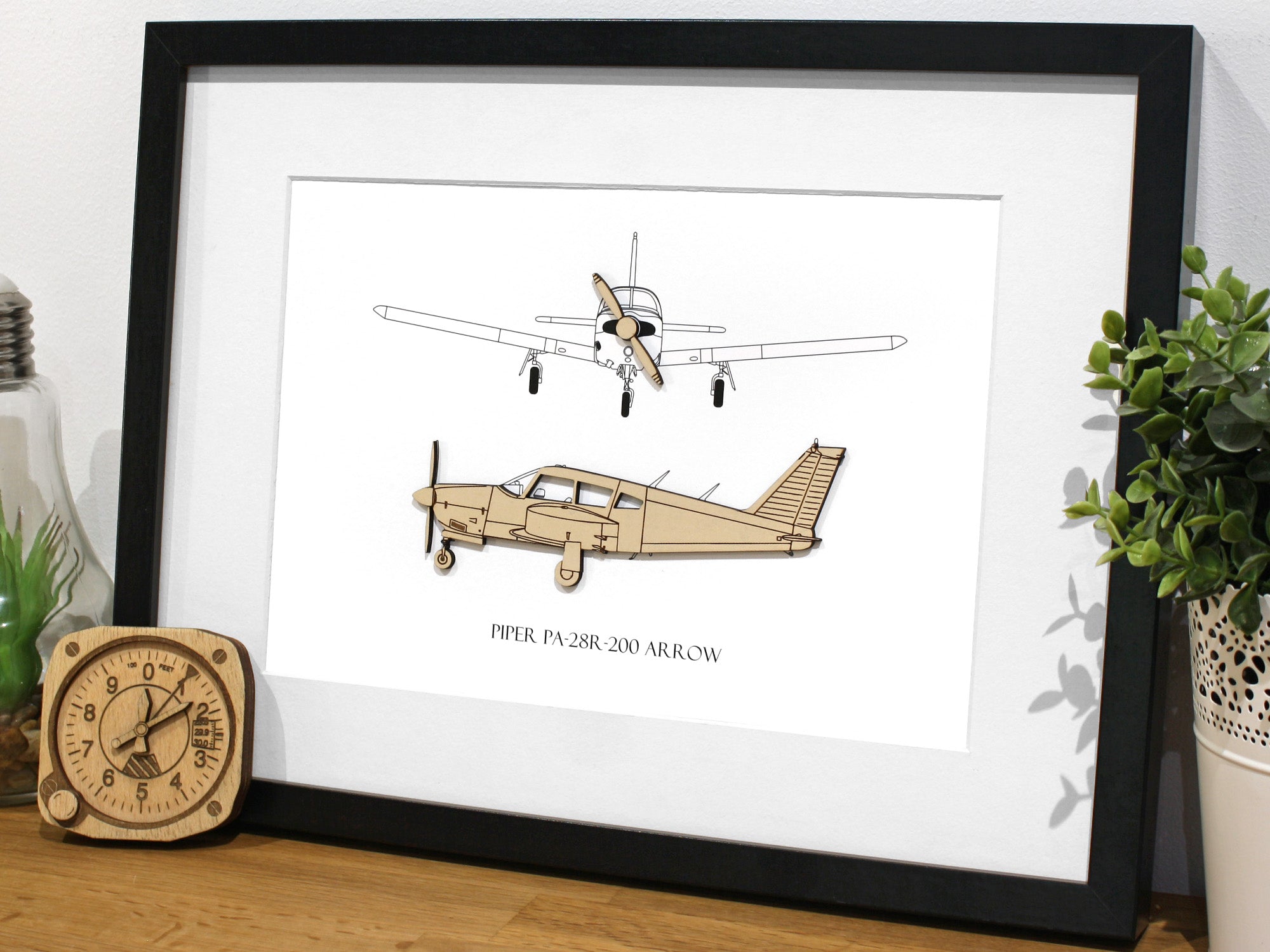 Piper PA-28R-200 Arrow | Aviation Art | Laser Cut Gifts & Art – Simply ...