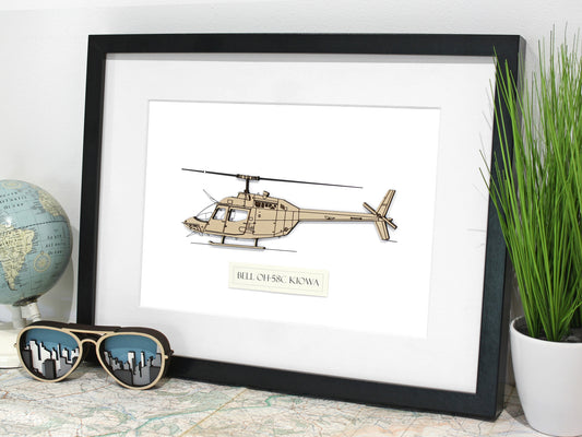 Bell OH-58C Kiowa helicopter pilot gifts