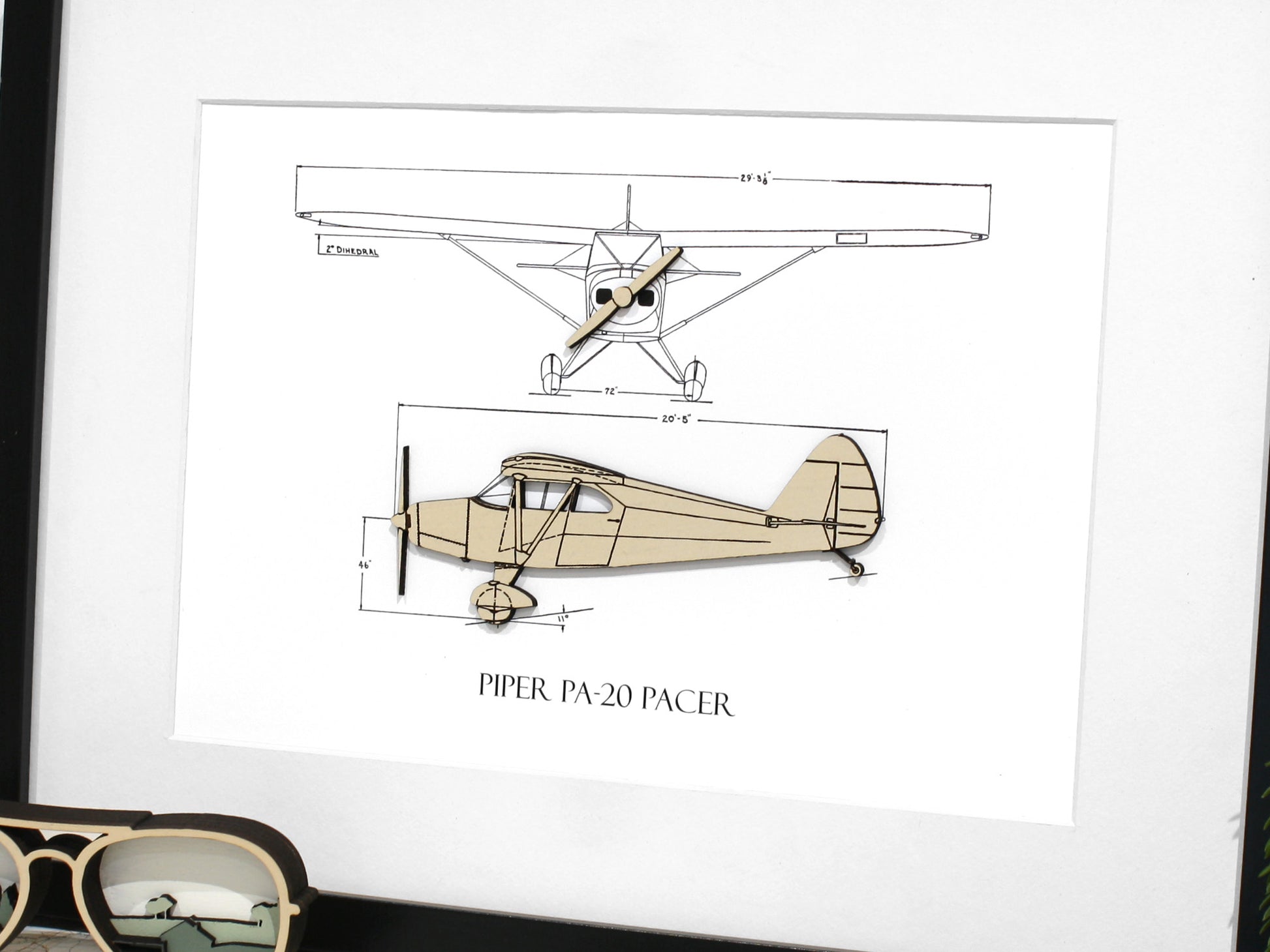 Piper PA-20 Pacer blueprint art