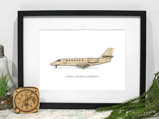 Cessna Citation Sovereign blueprint art