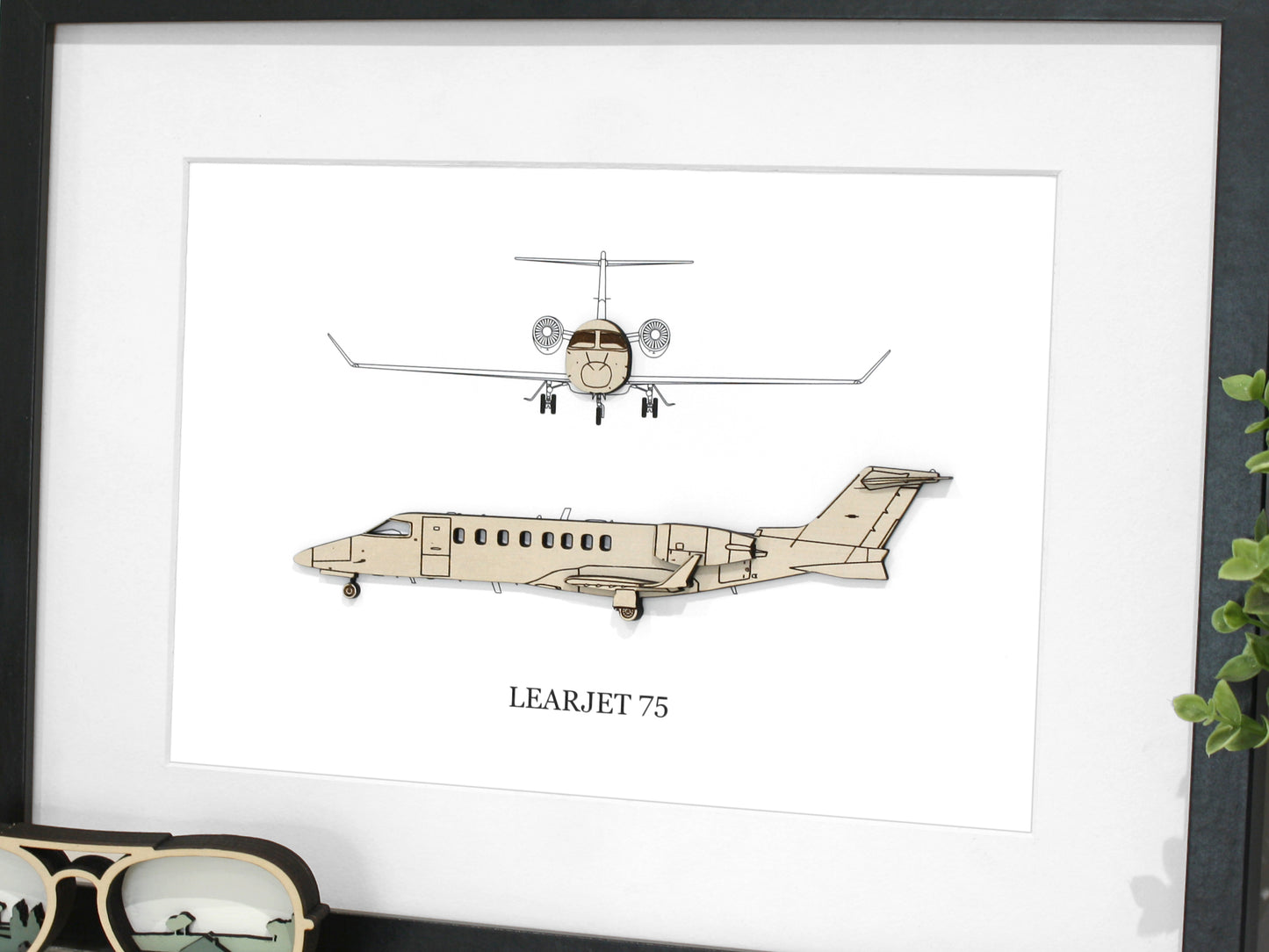 Learjet 75 blueprint art