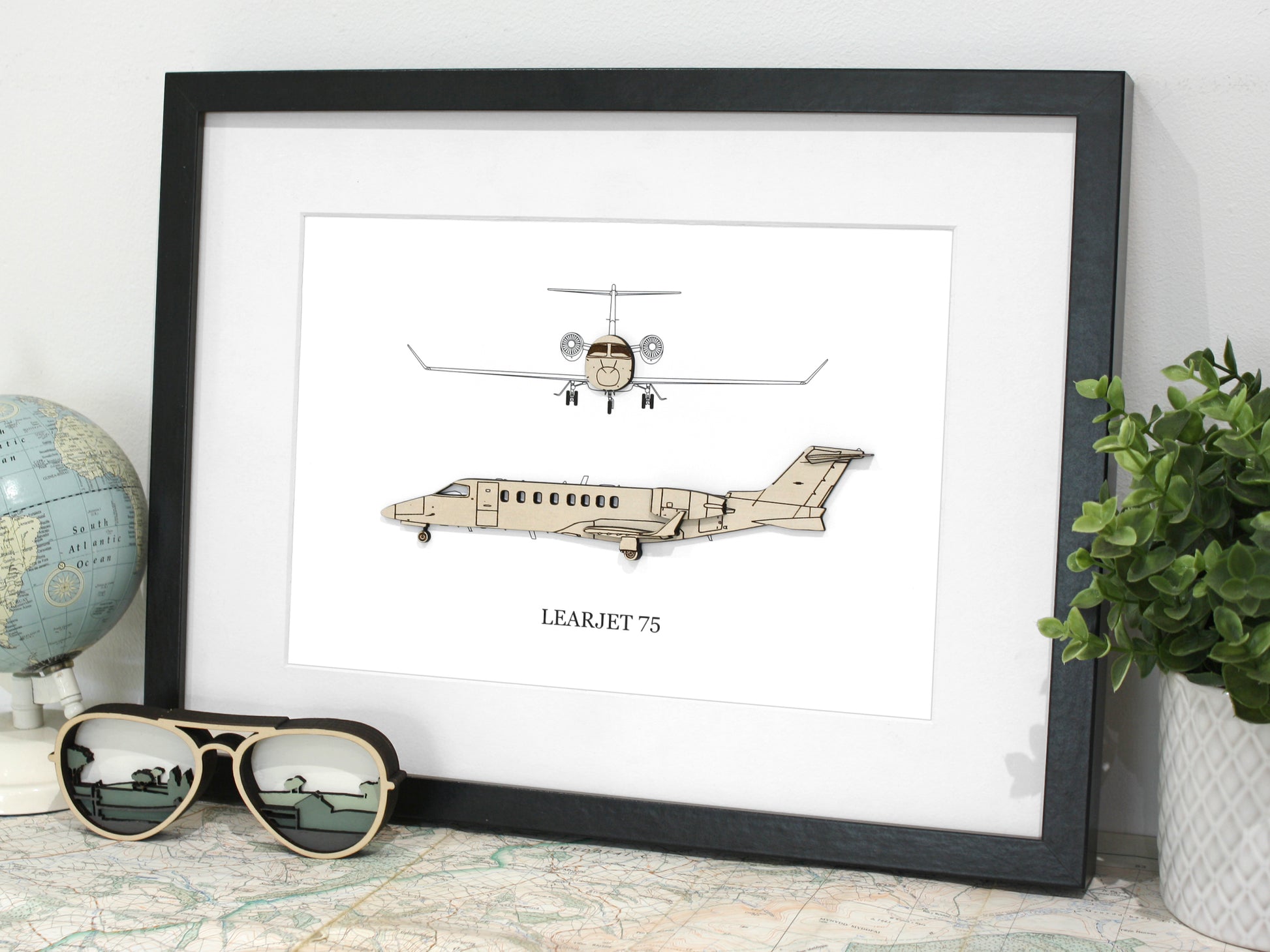 Learjet 75 aviation art