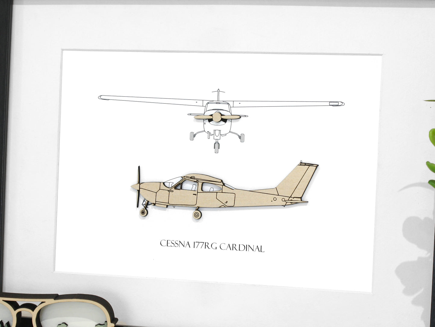 Cessna 177RG Blueprint Aviation Art