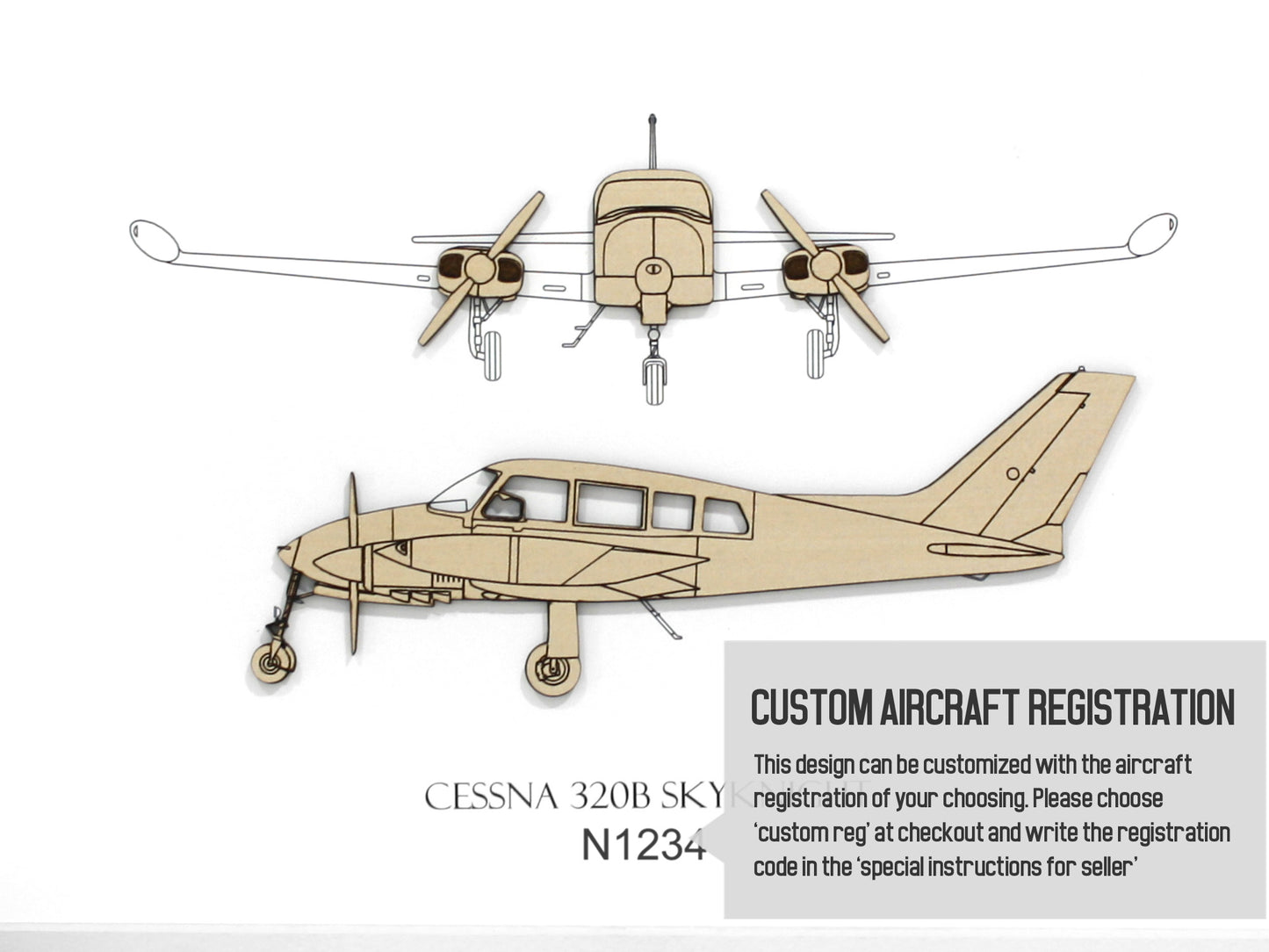 Cessna 320B Skyknight custom aviation gifts