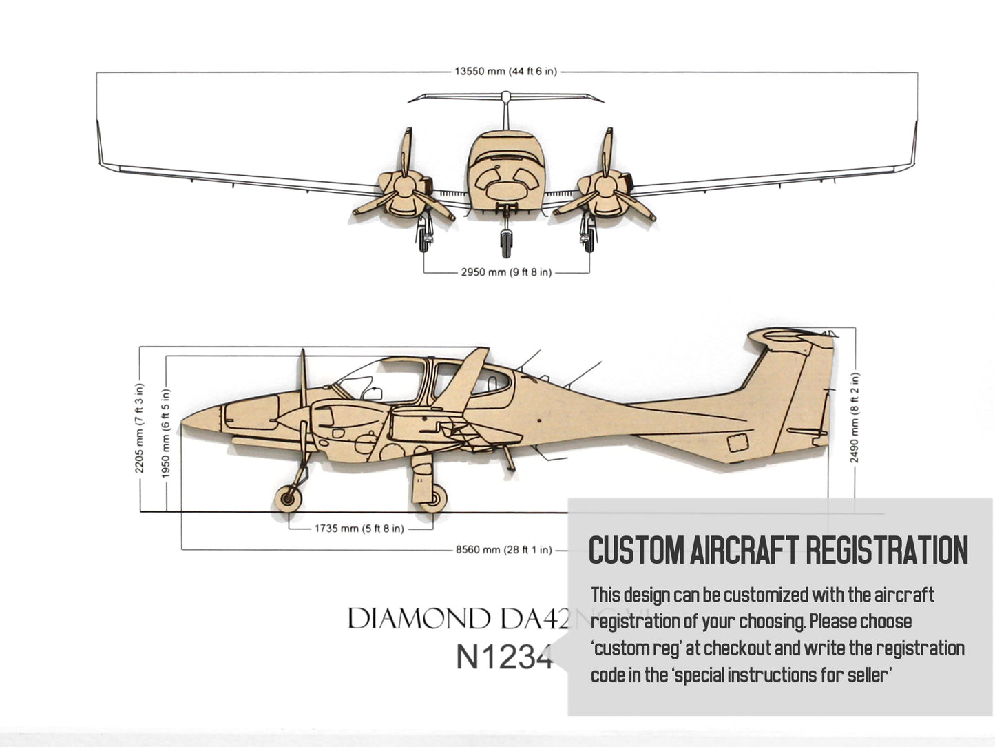 Diamond DA42NG-VI custom aviation art