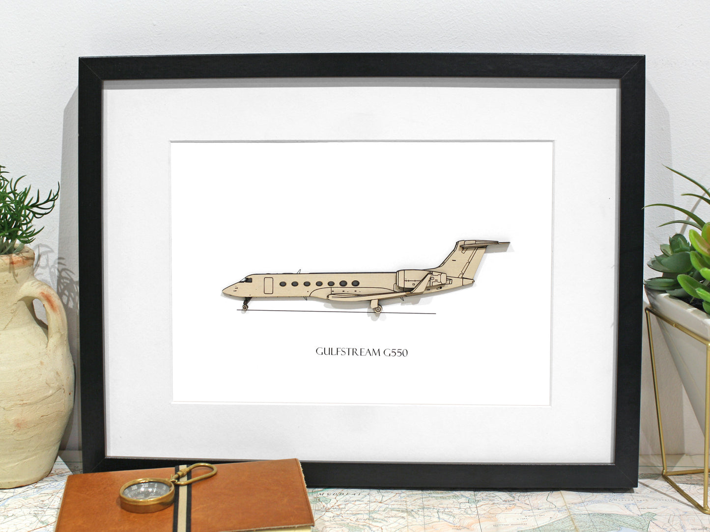 Gulfstream G550 blueprint art
