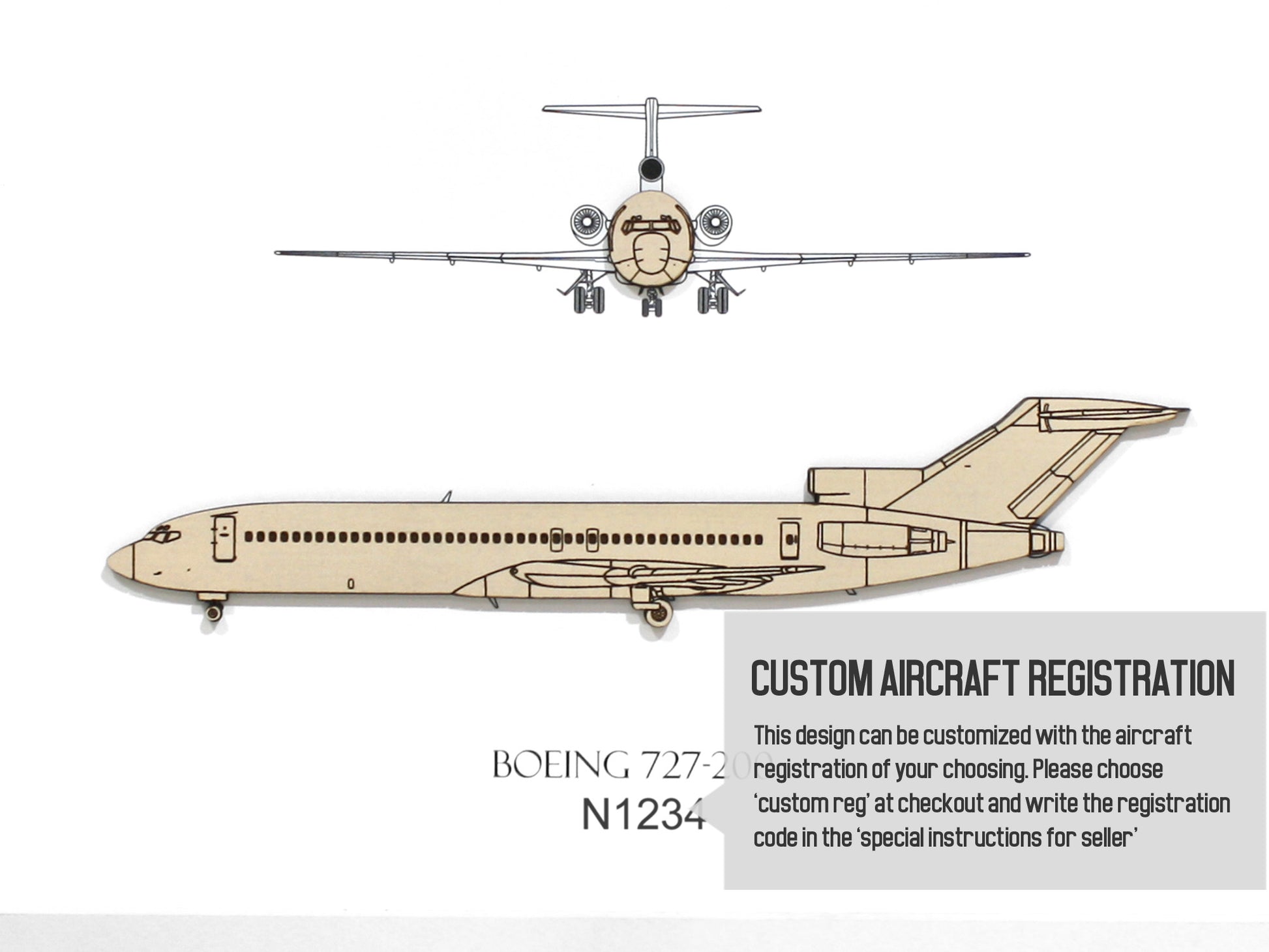 Boeing 727-200 custom aviation art