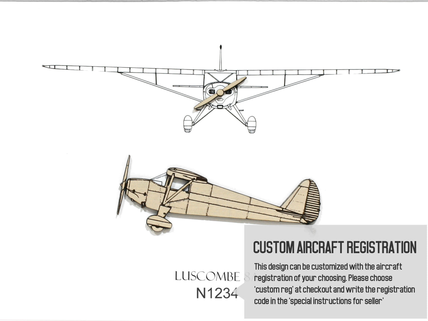 Luscombe 8A custom aviation gifts