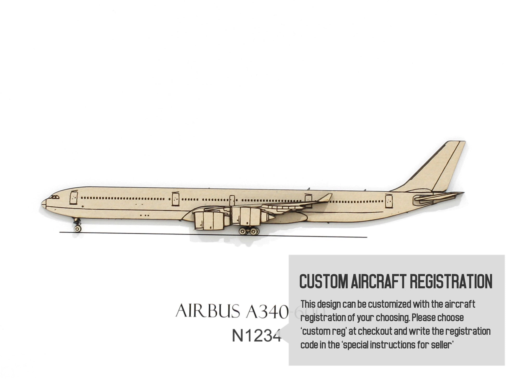 Airbus A340-600 custom aviation art
