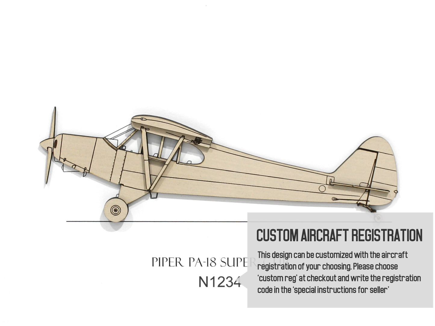 Piper PA-18 Super Cub custom aviation gift