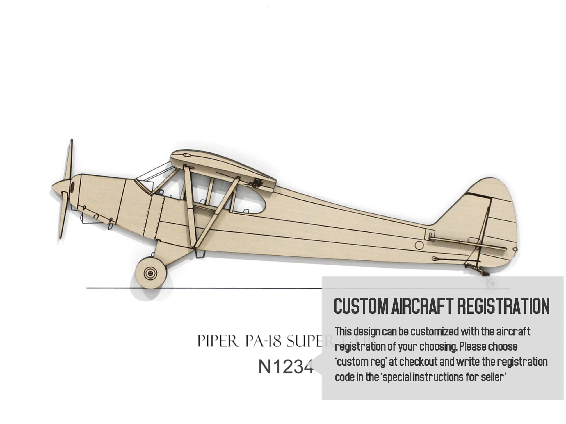 Piper PA-18 Super Cub custom aviation gift