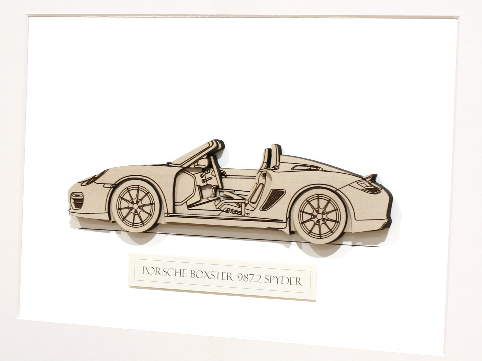 Porsche Boxster 987.2 Spyder bluerprint art