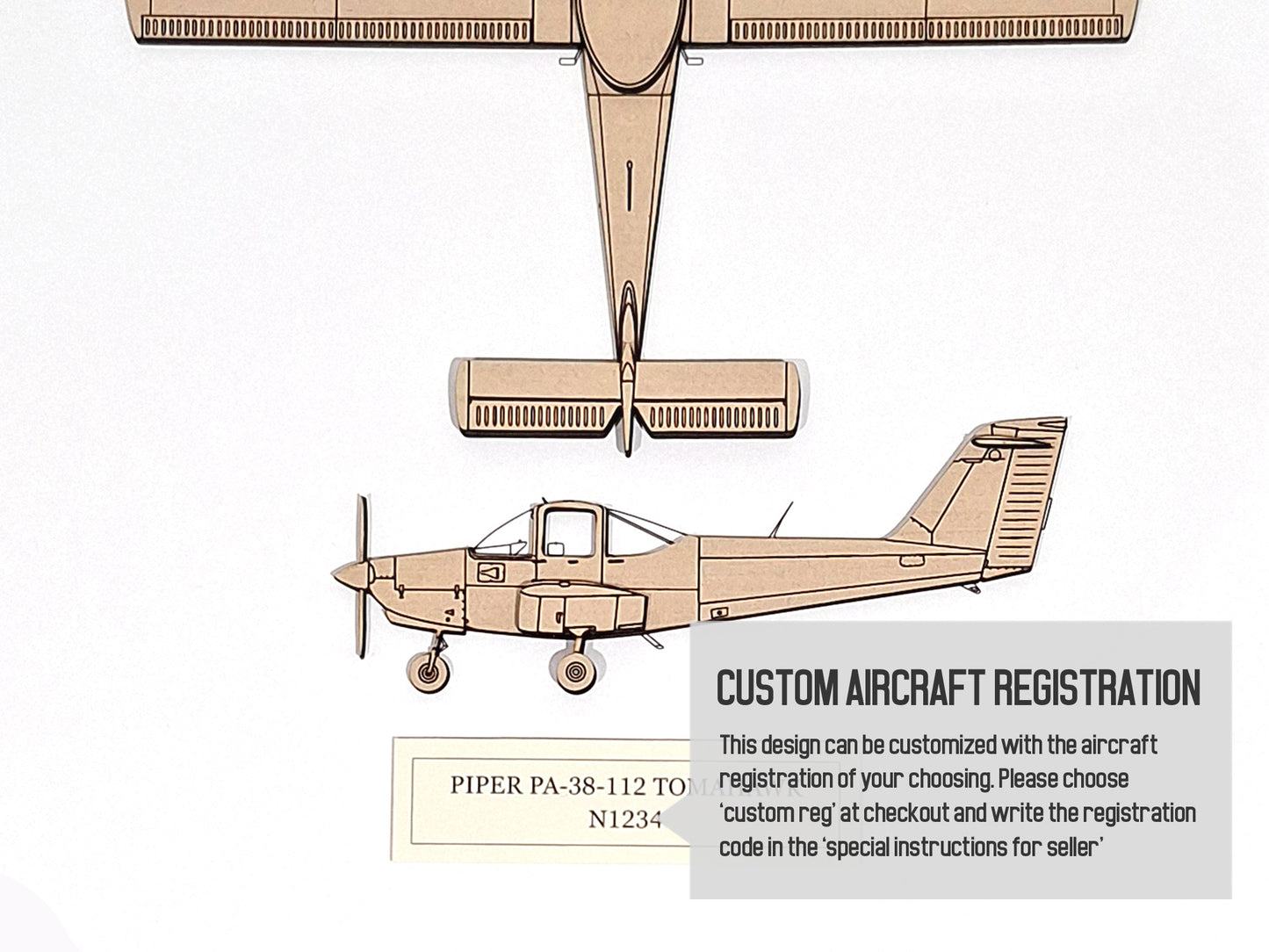 Piper PA-38-112 Tomahawk custom aviation art