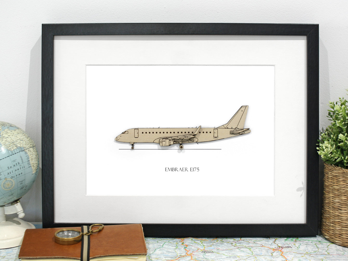 Embraer E175 blueprint art