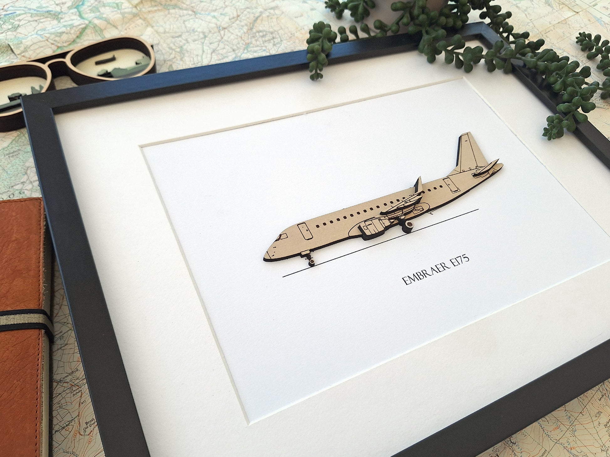 Embraer E175 aviation art