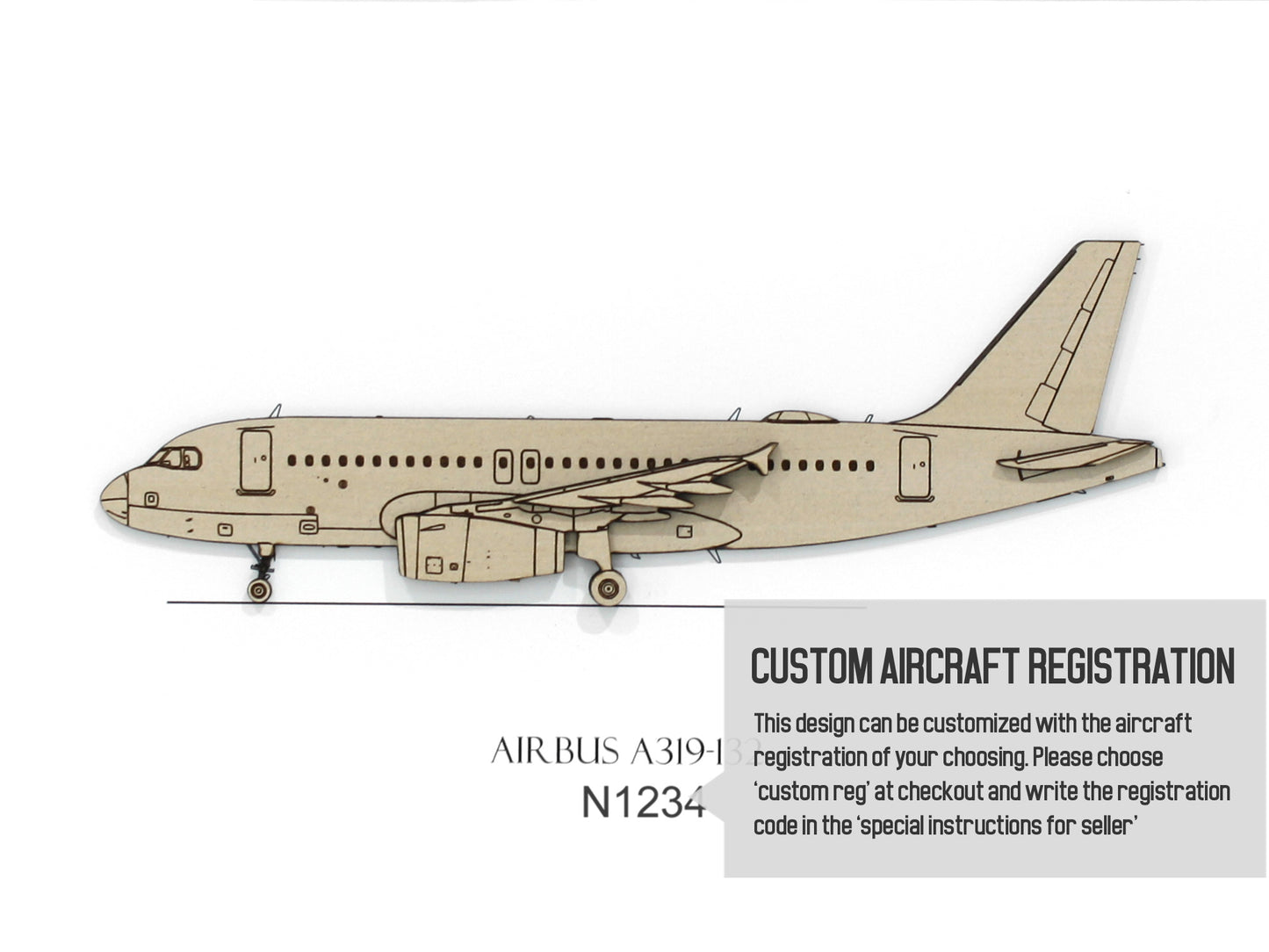 Airbus A319-132 custom aviation art