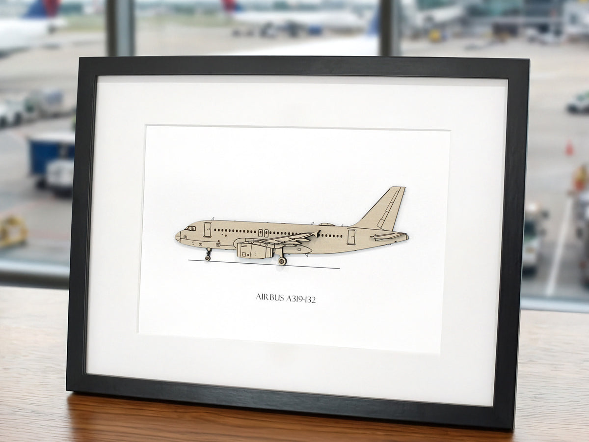 Airbus A319-132 aviation wall art