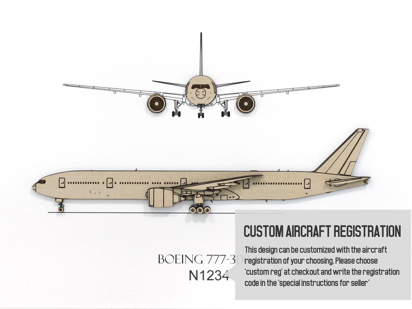 Boeing 777 custom aviation art