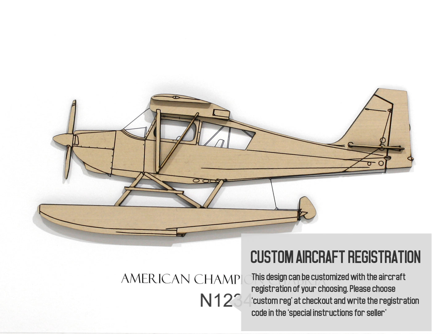 American Champion Citabria floatplane custom aviation art