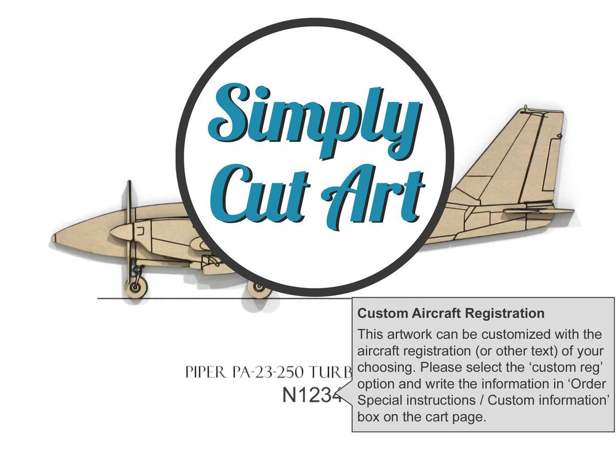 Piper PA-23-250 Turbo E Aztec Aviation Art