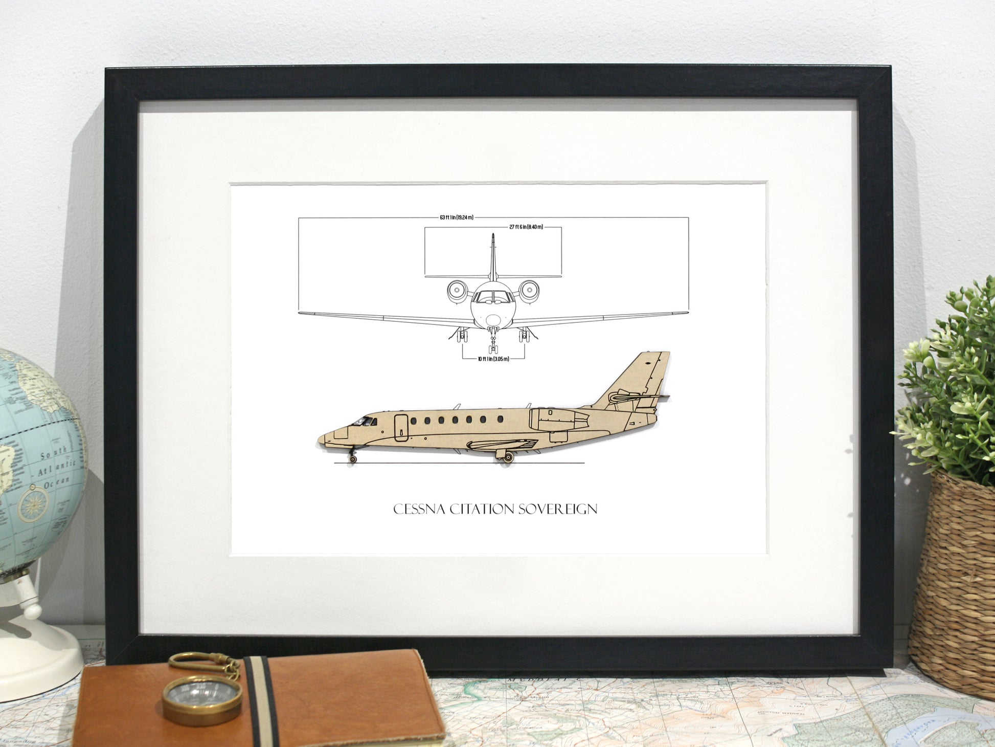 Cessna Citation Sovereign blueprint art