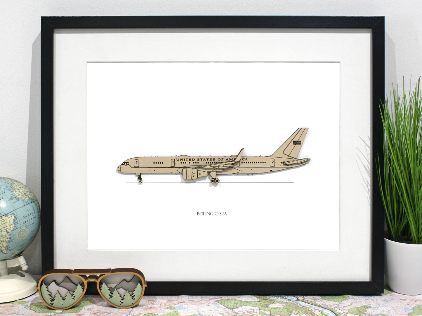 Boeing C-32A aviation art