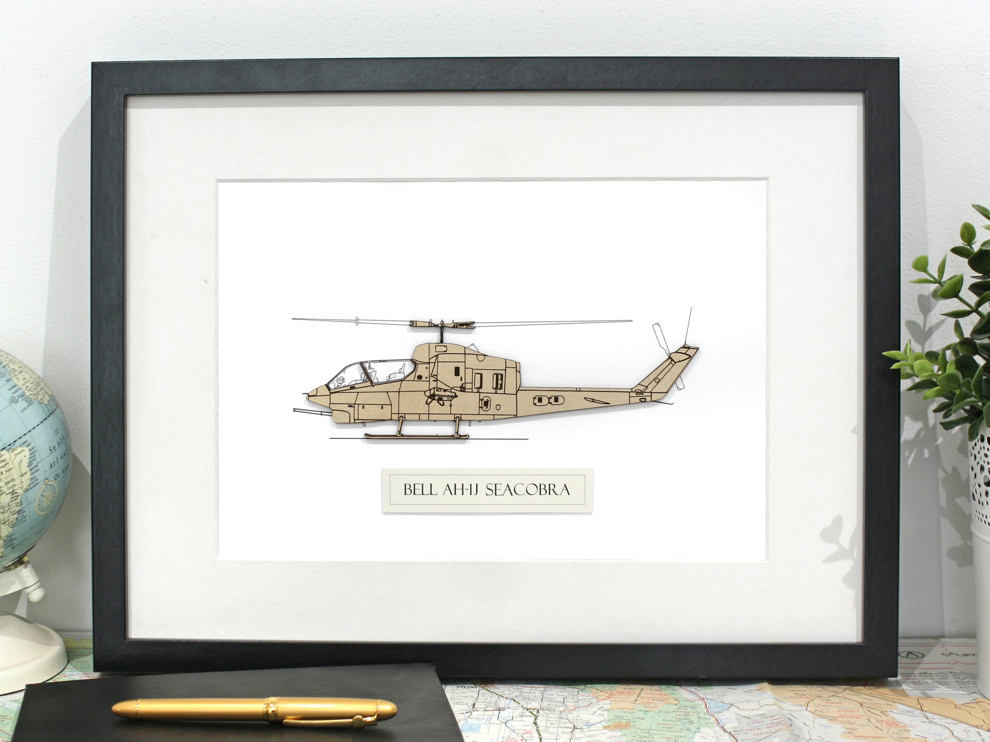 Bell AH-1J SeaCobra helicopter art