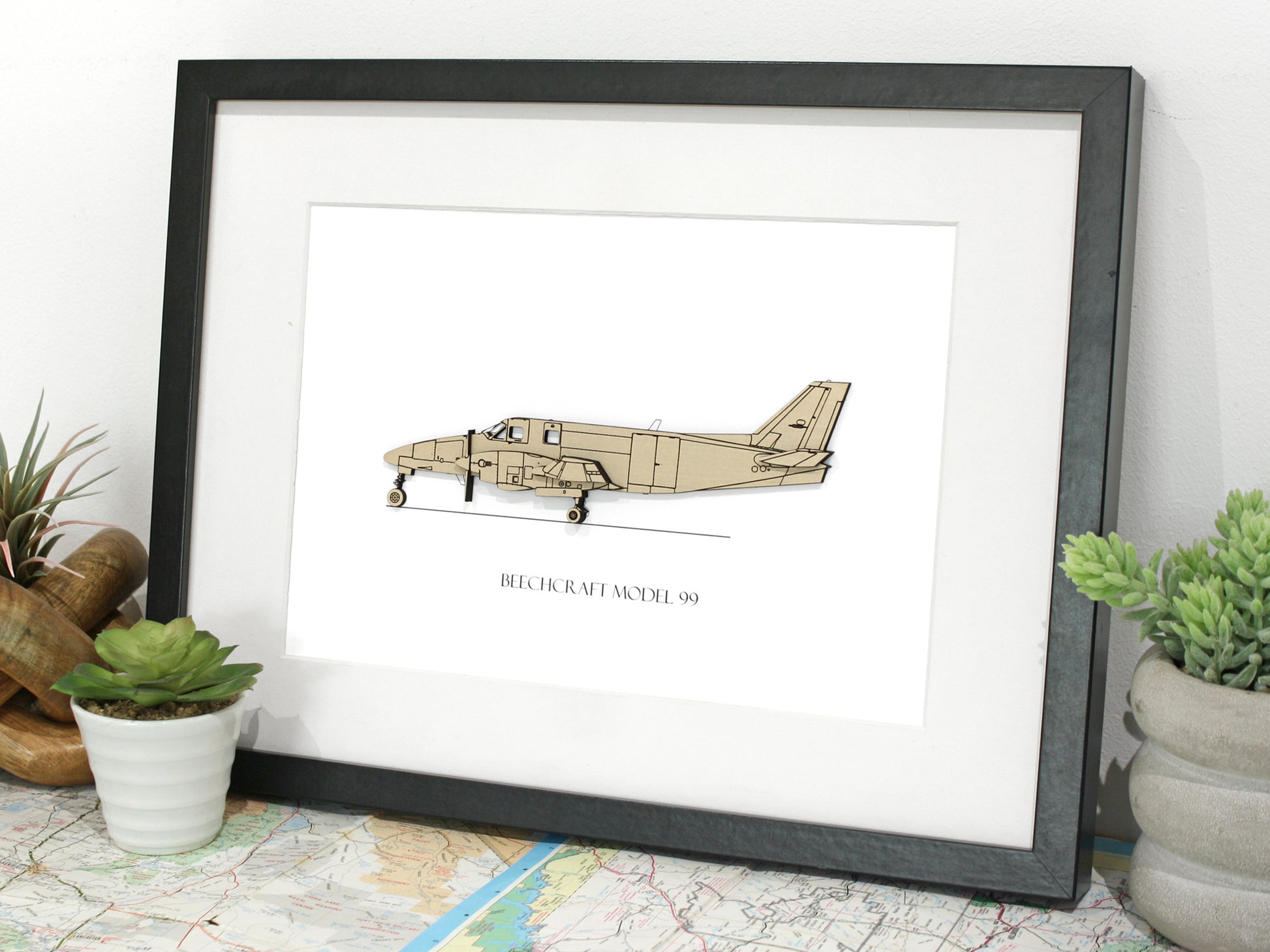 Beechcraft BE99 blueprint art