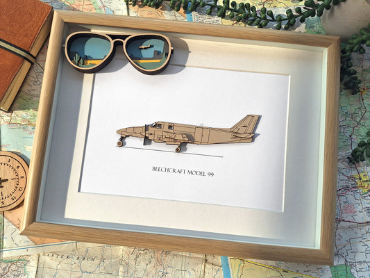 Beechcraft BE99 blueprint art