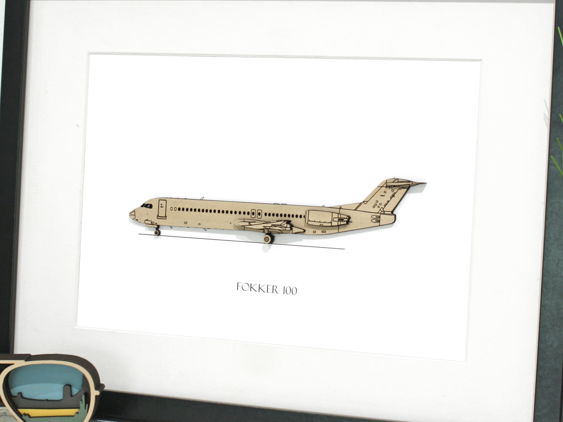 Fokker 100 blueprint art