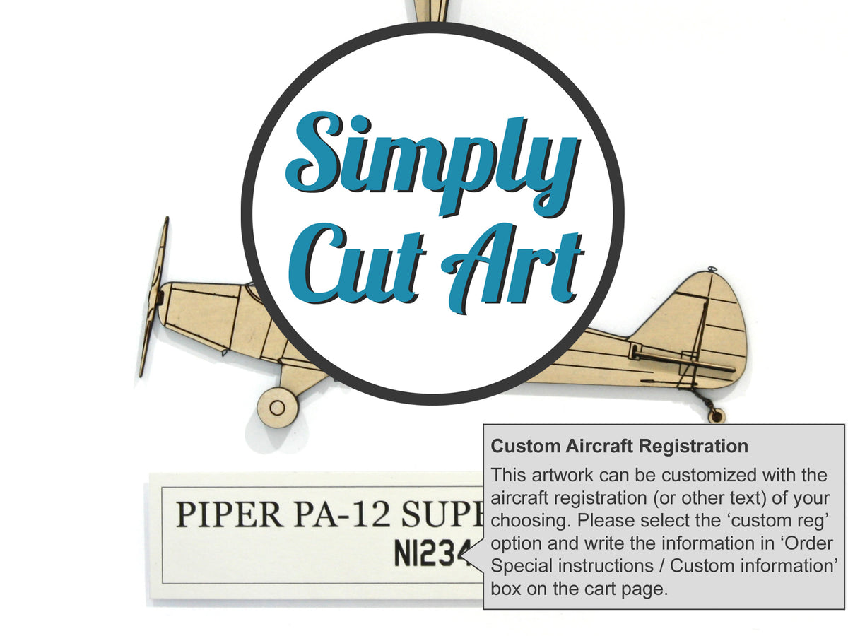 Arte de planos del Piper PA-12 Super Cruiser - GRANDE