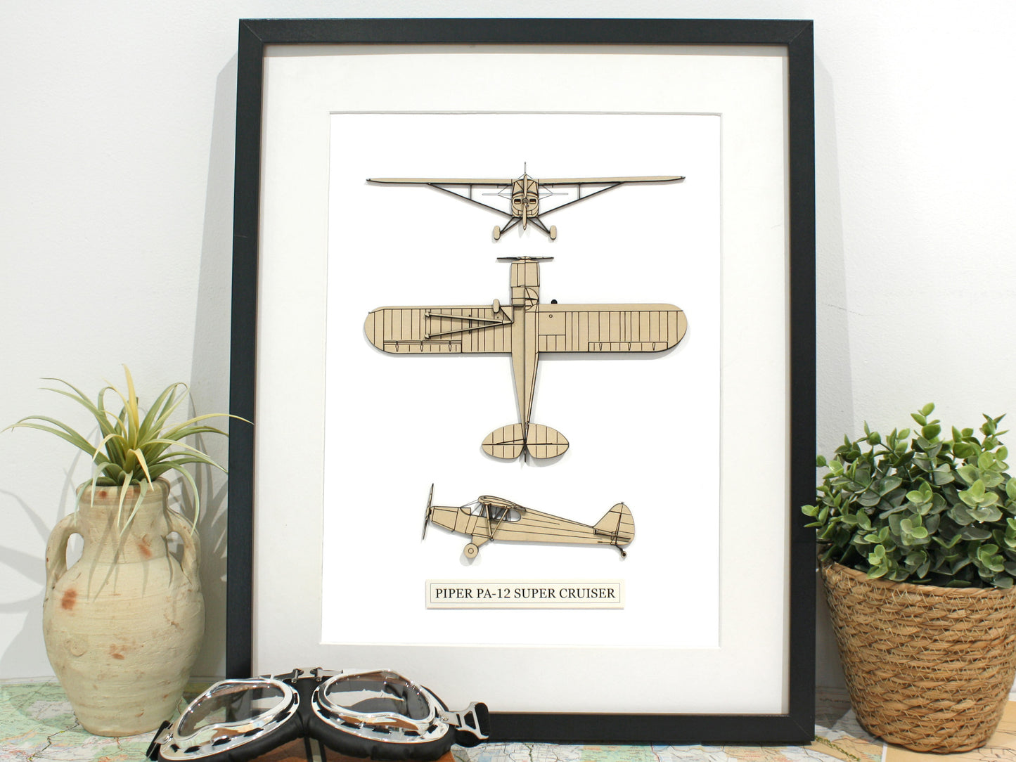 Piper PA-12 Super Cruiser aviation art