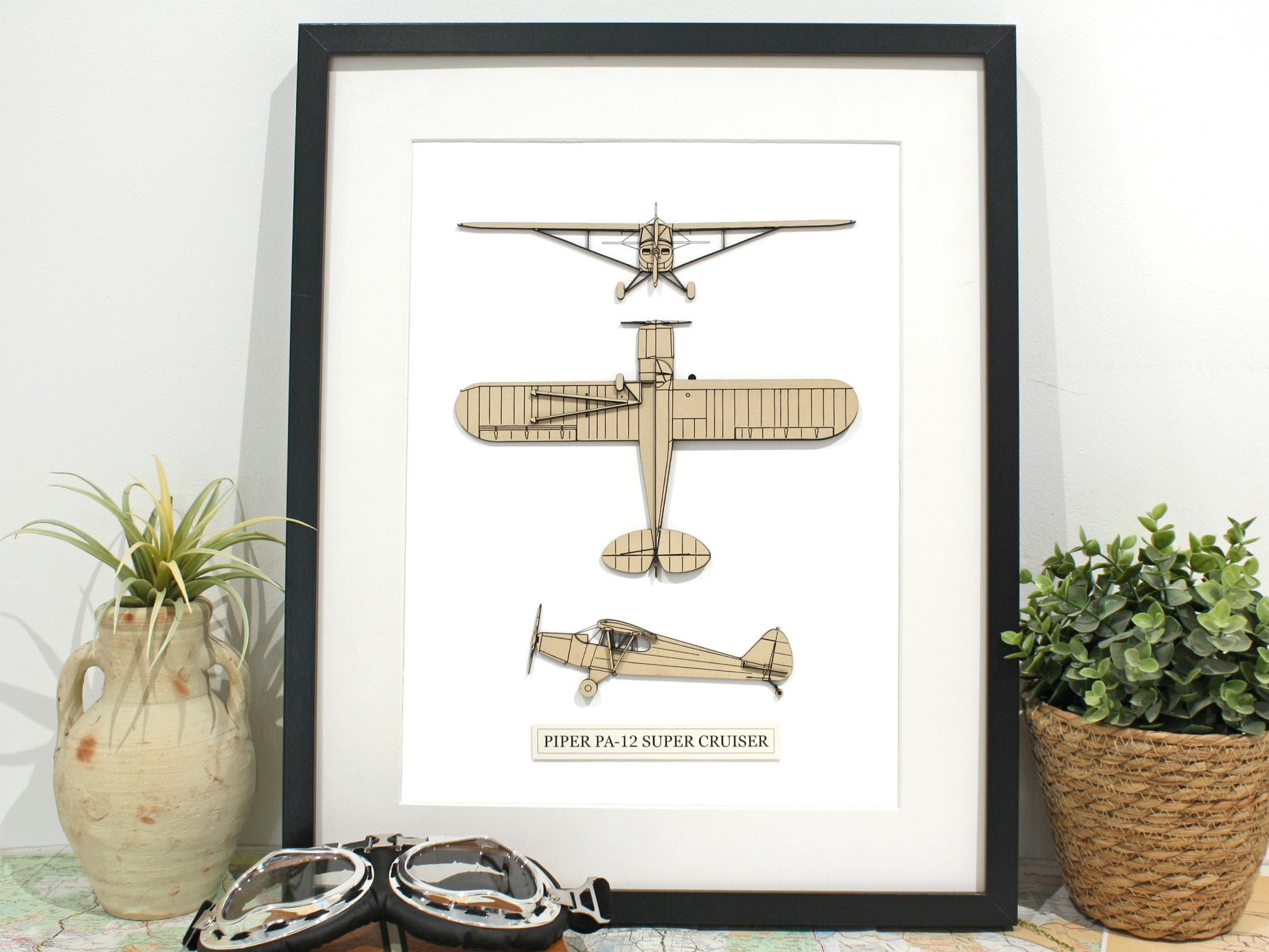 Piper PA-12 Super Cruiser aviation art