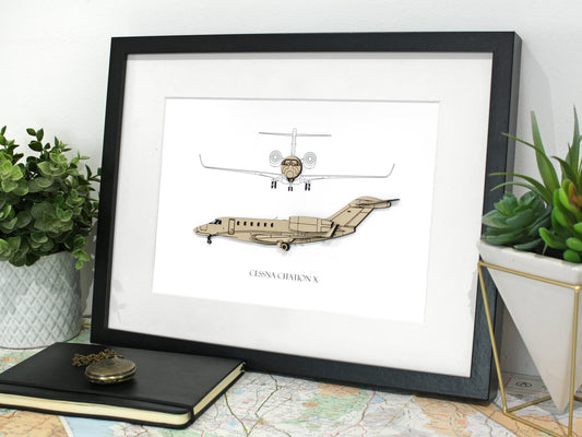 Cessna Citation X blueprint art