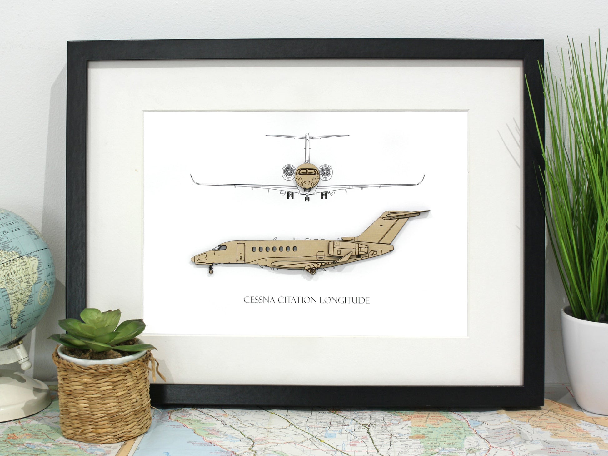 Cessna Citation Longitude blueprint art