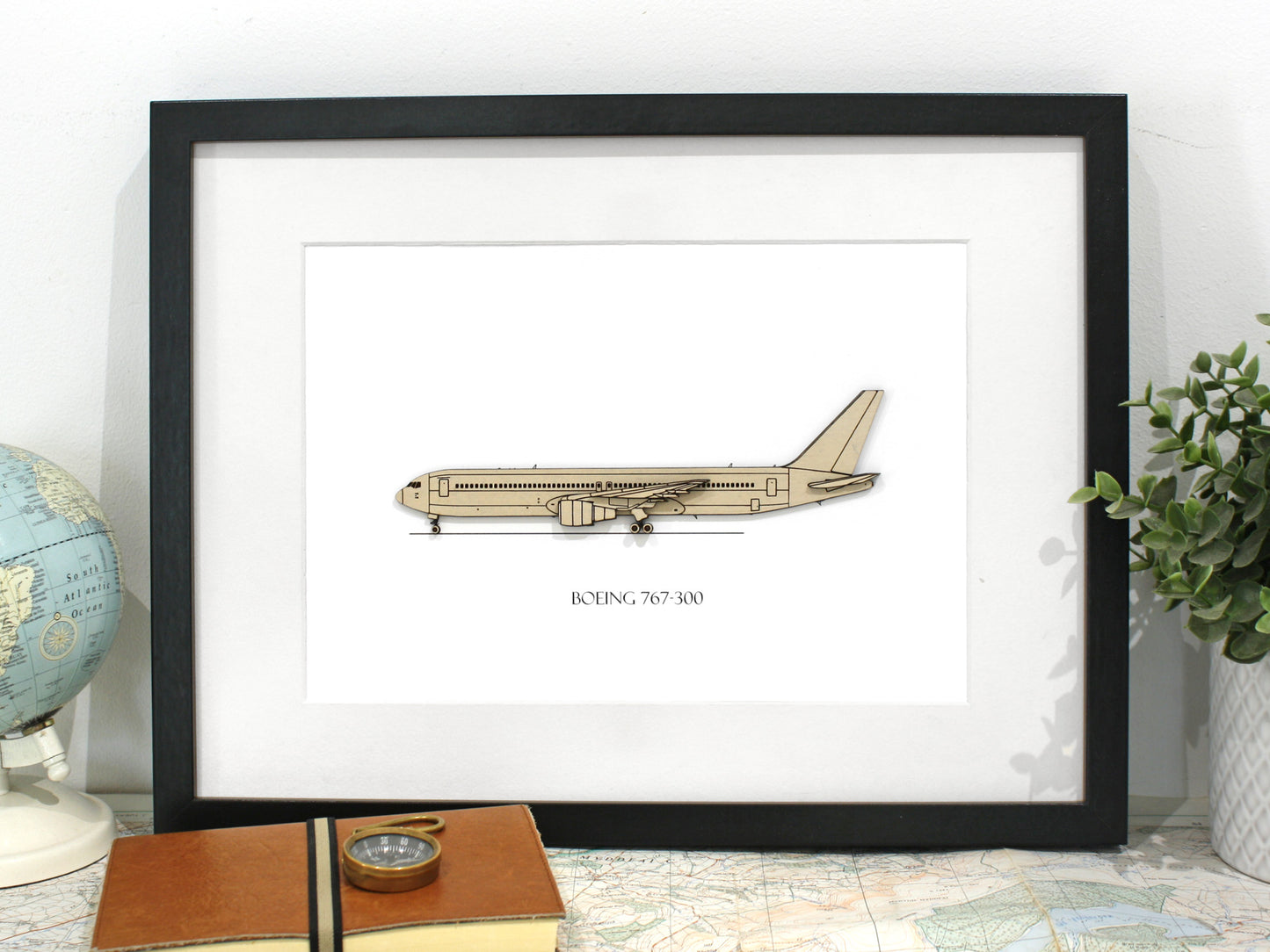Boeing 767-300 blueprint art