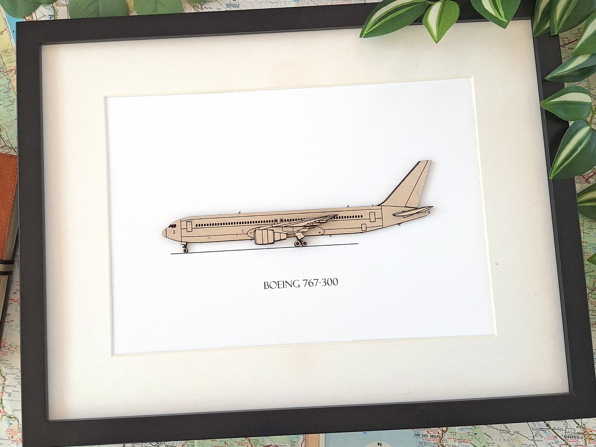 Boeing 767-300 blueprint art