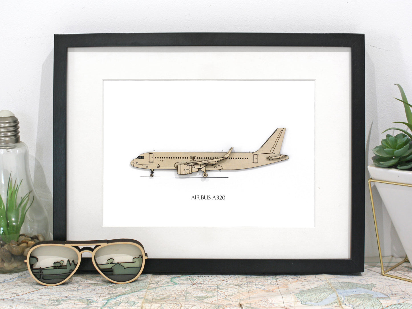 Airbus A320 blueprint art