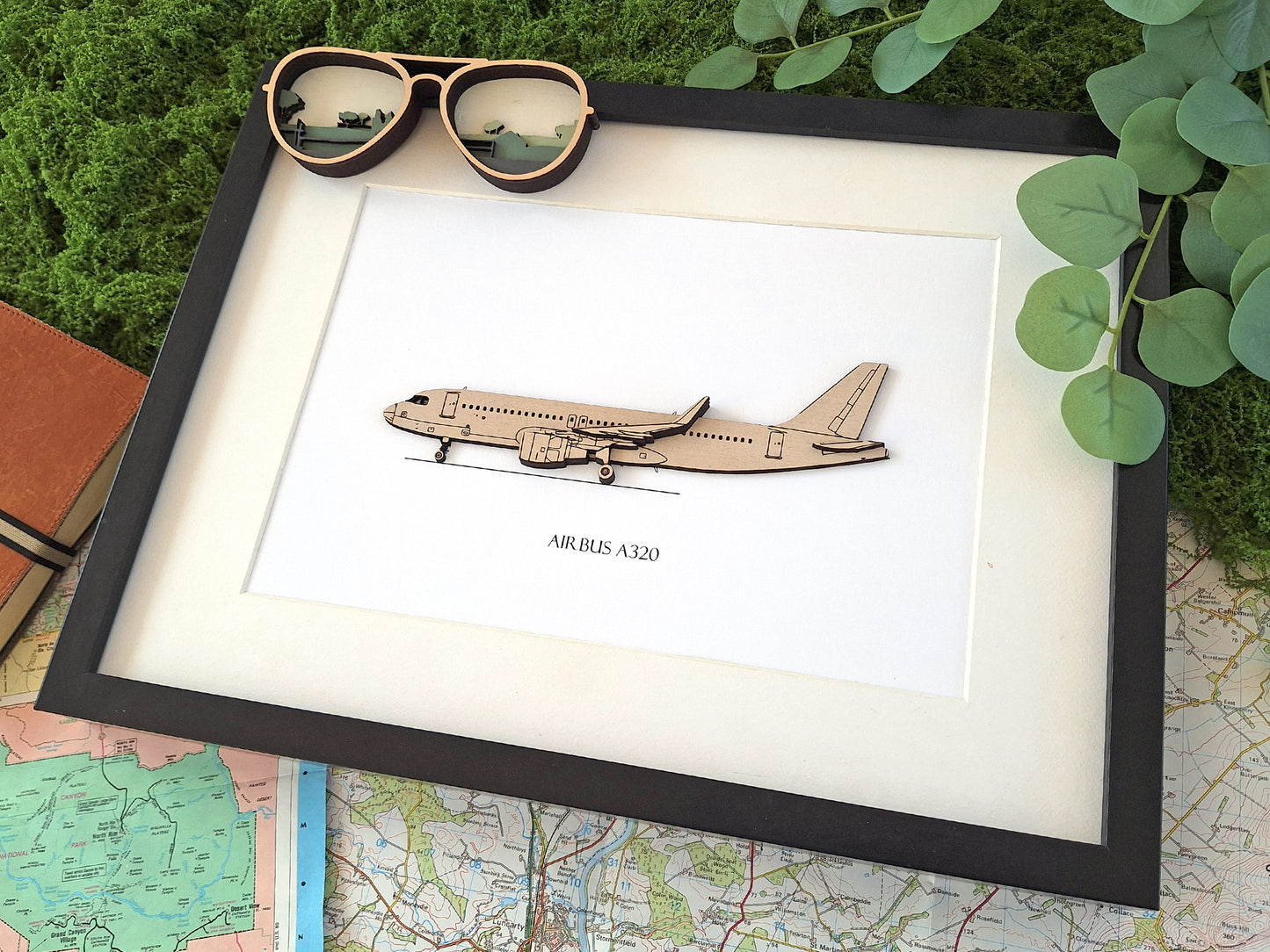 Airbus A320 blueprint art