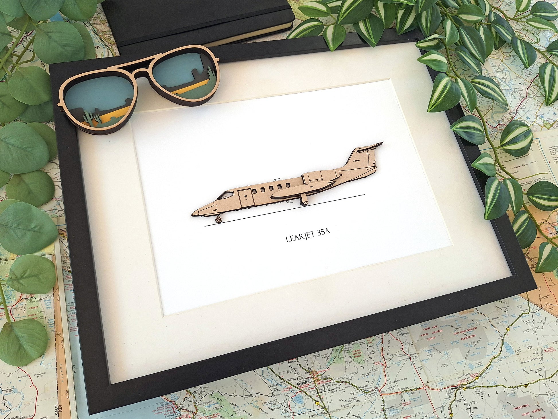 Learjet 35A aviation art