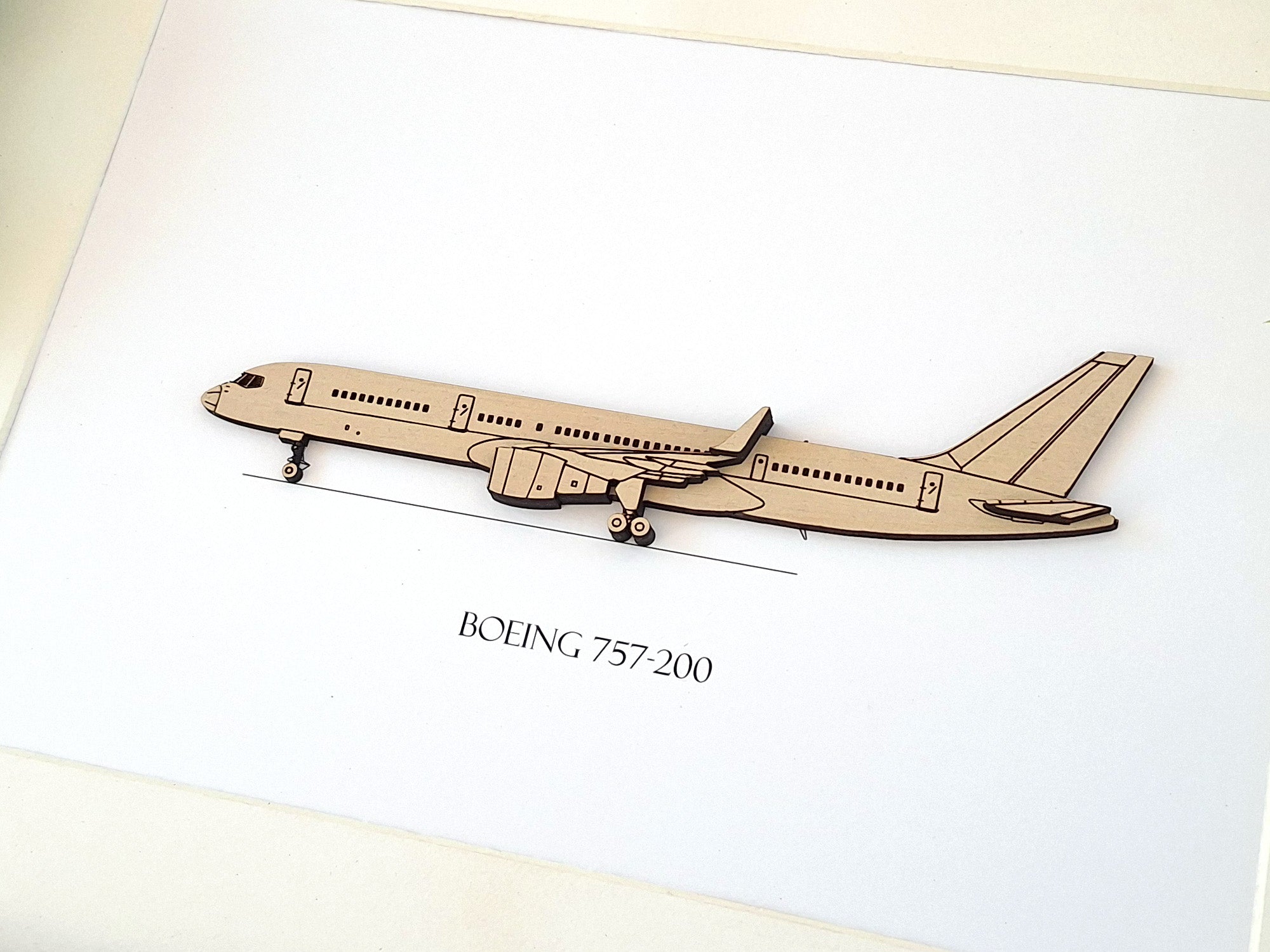 Boeing 757-200 Aviation Art | Laser Cut Gifts & Art – Simply Cut Art