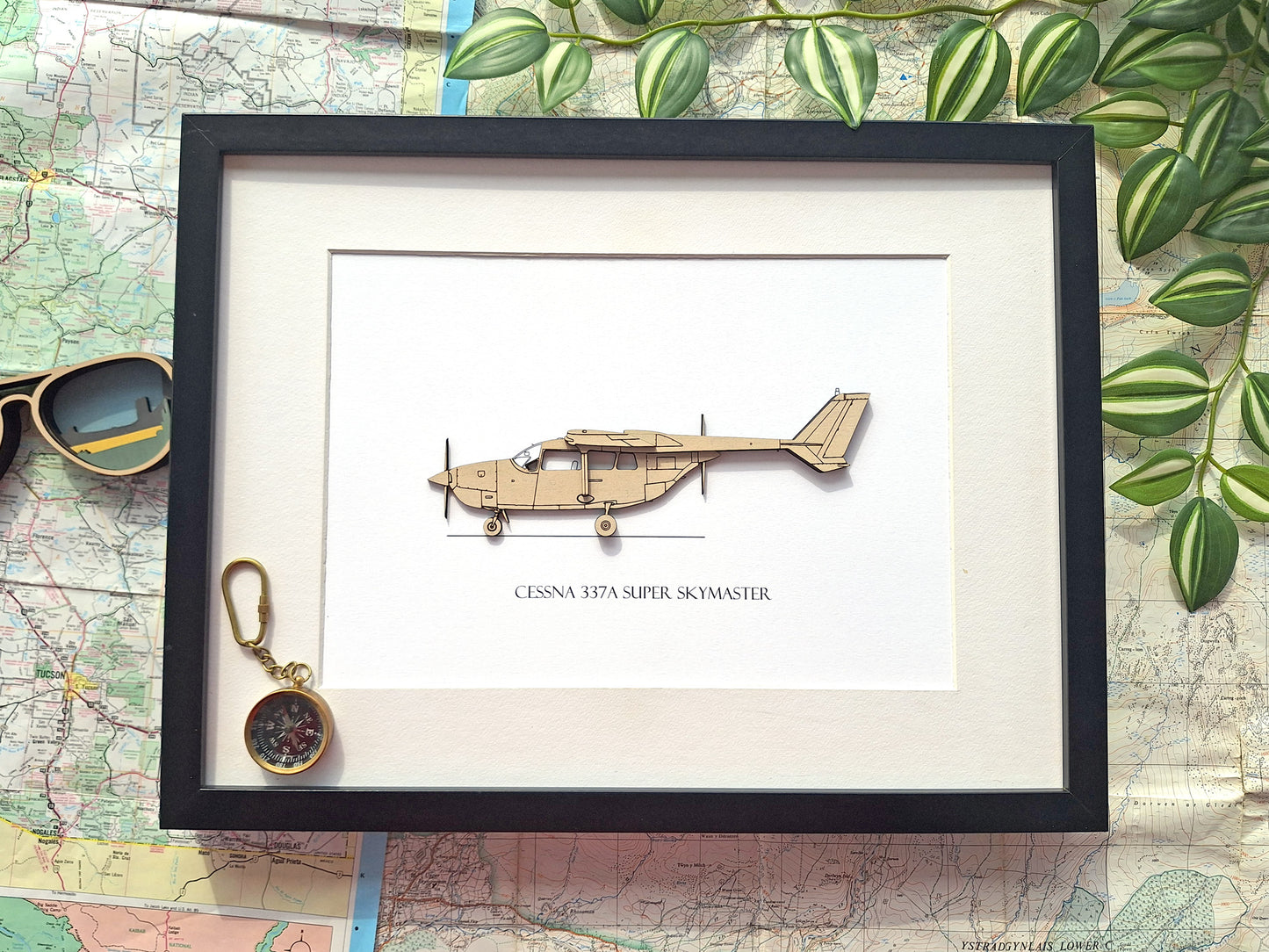 Cessna 337A Super Skymaster blueprint art