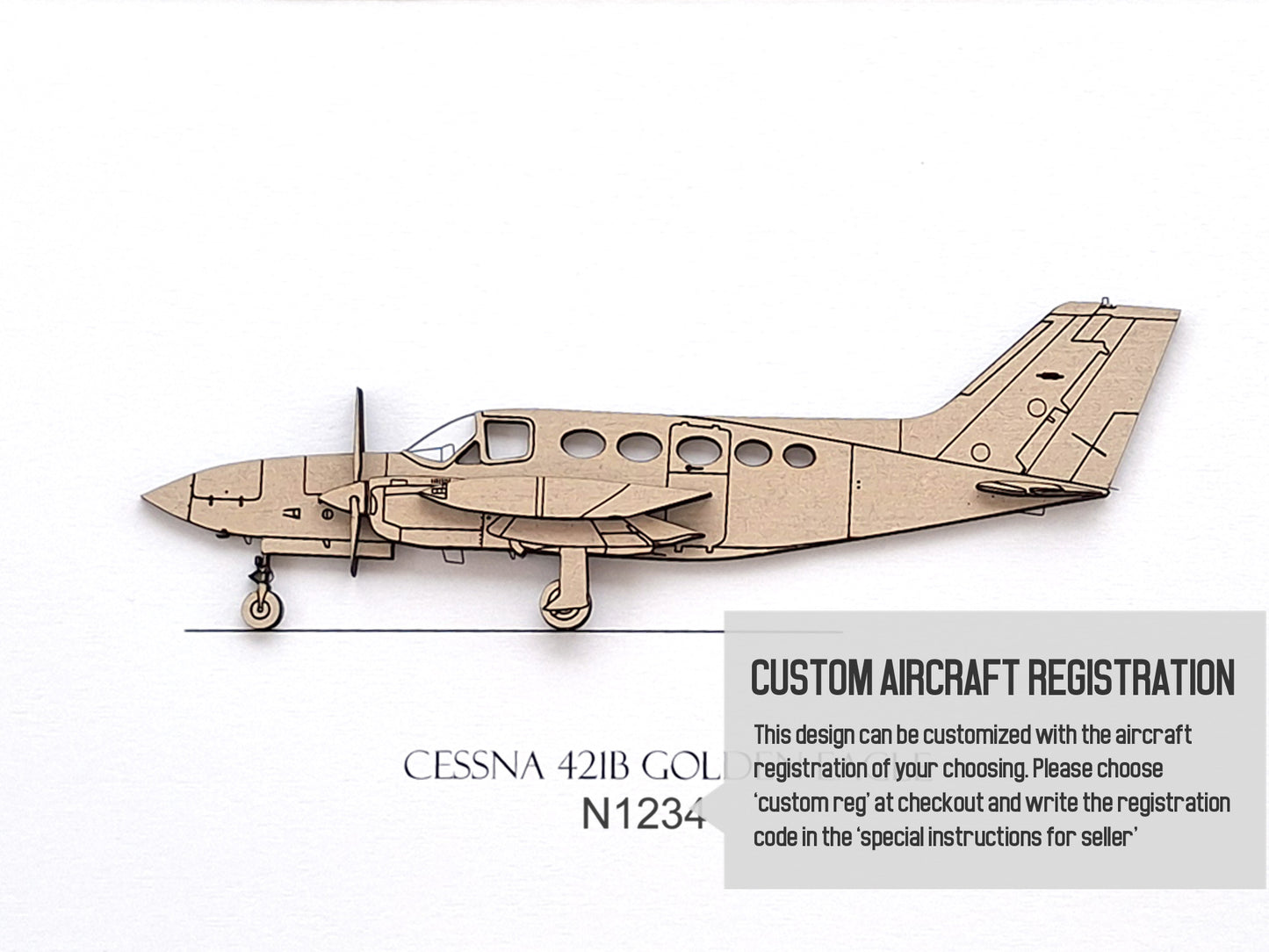 Cessna 421B Golden Eagle custom aviation art