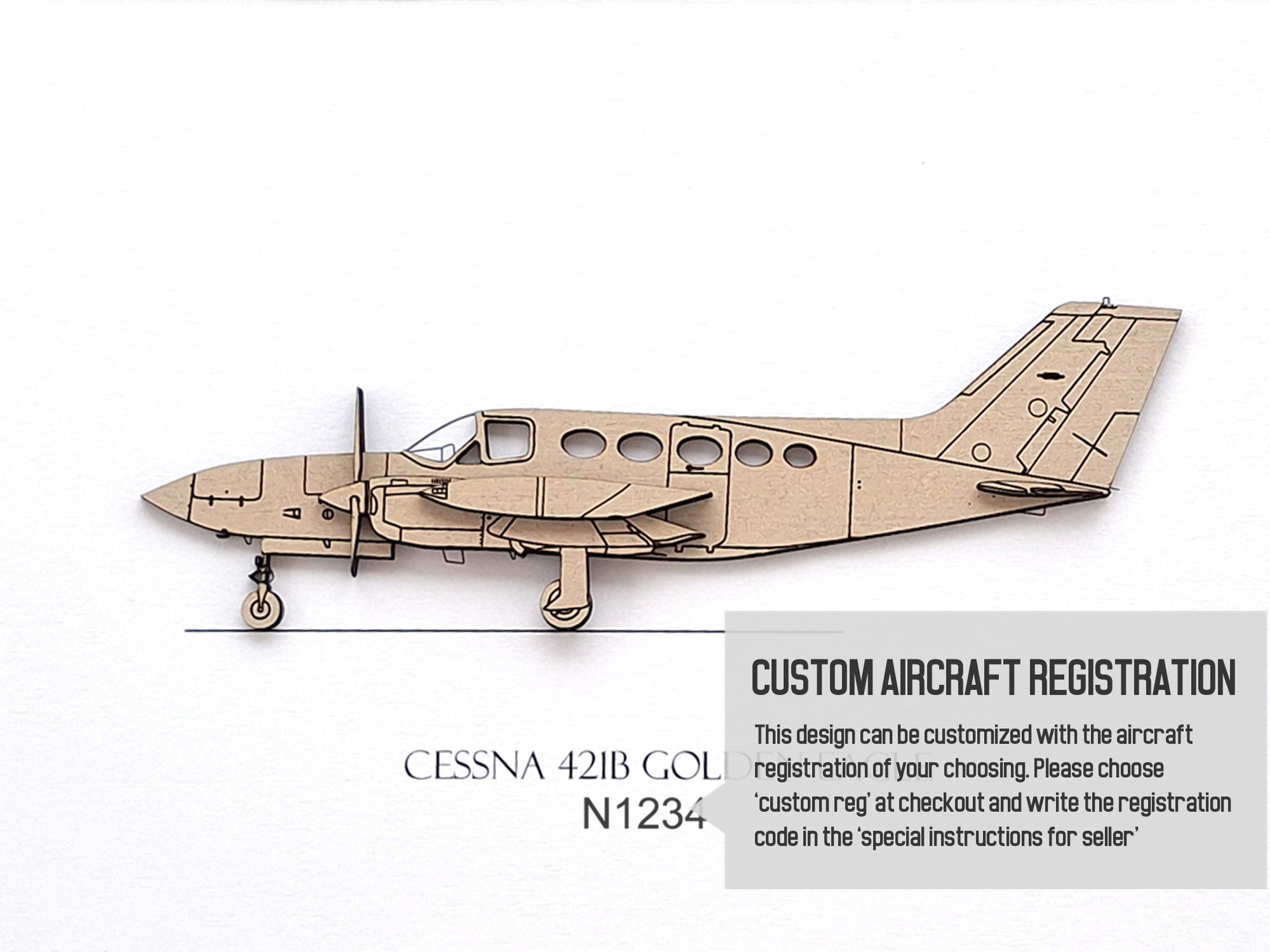 Cessna 421B Golden Eagle custom aviation art