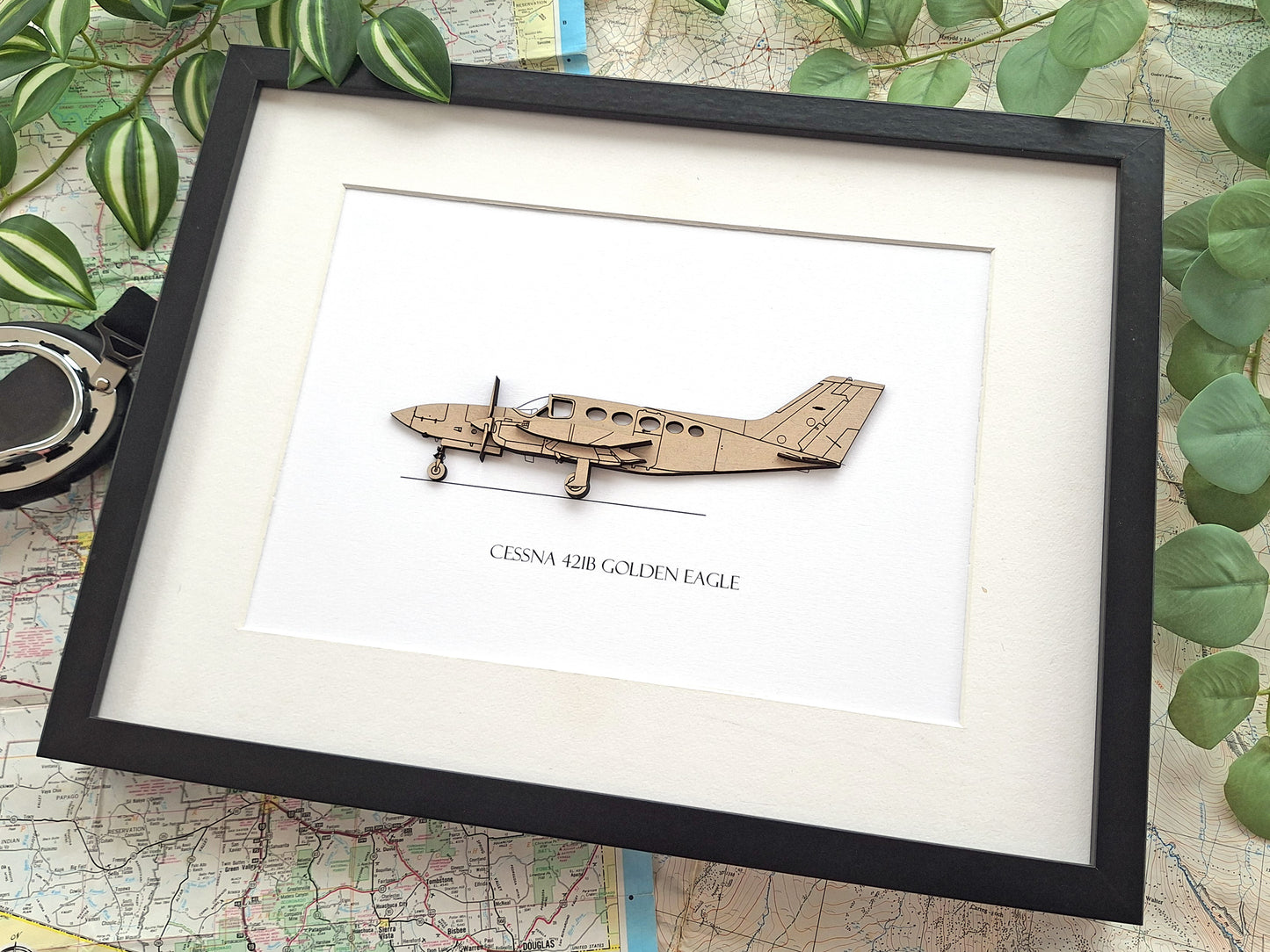 Cessna 421B Golden Eagle blueprint art