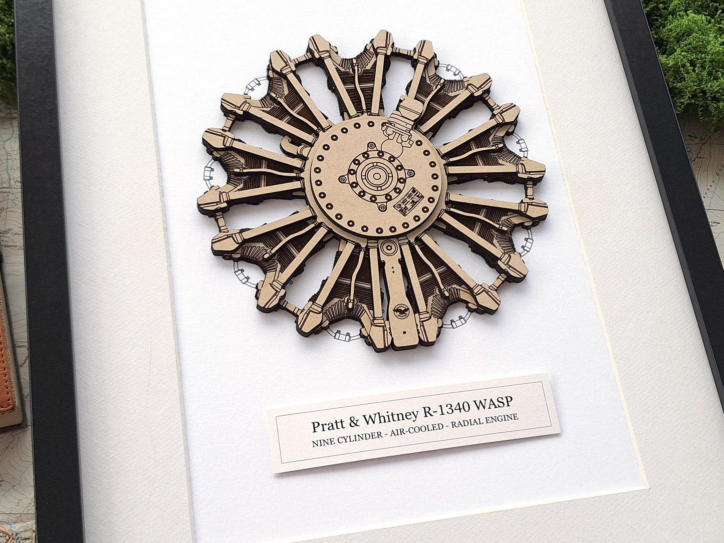 Pratt & Whitney R-1340 Wasp Radial Engine Aviation Art