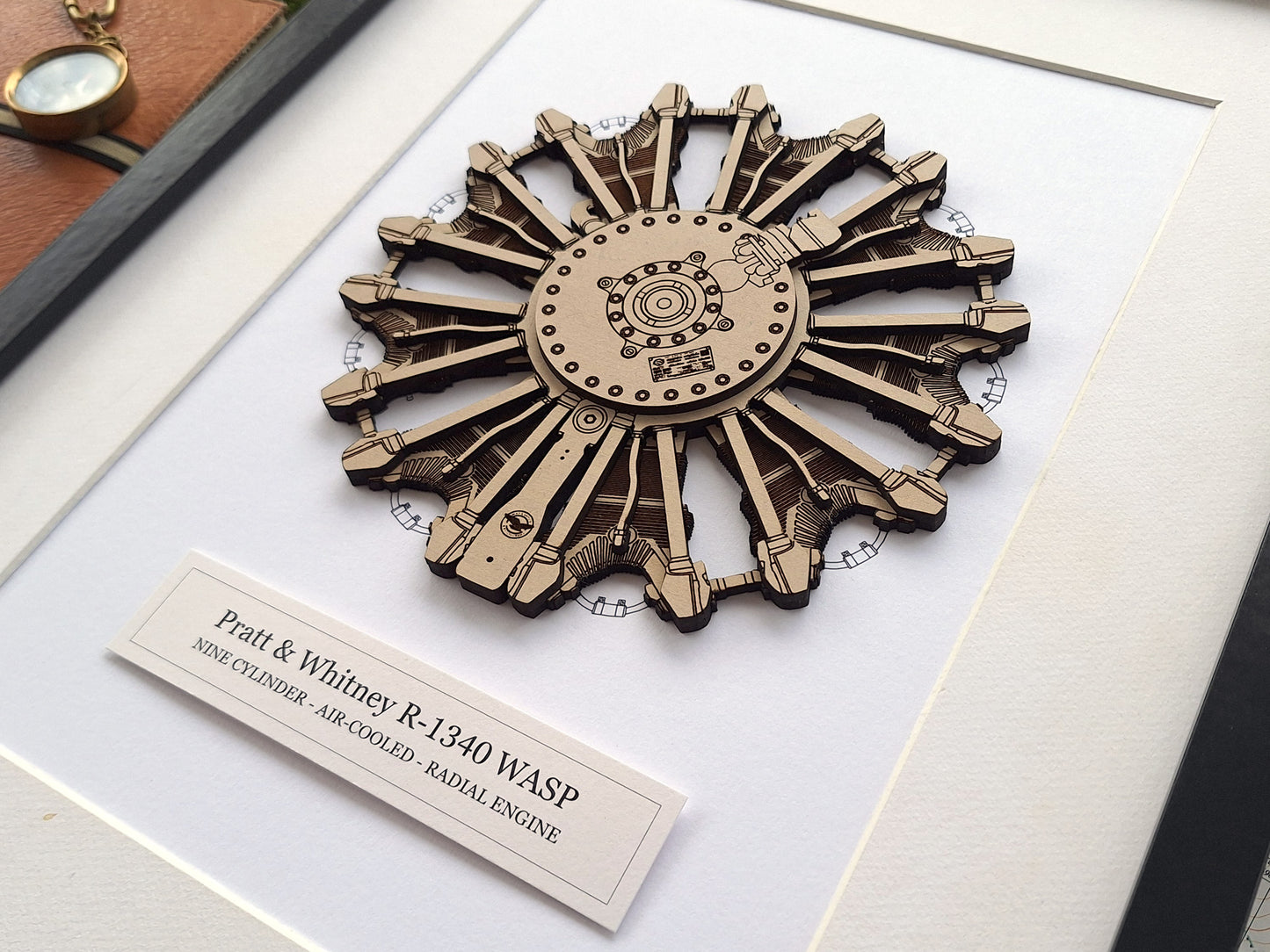 Pratt & Whitney R-1340 Wasp Radial Engine Aviation Art